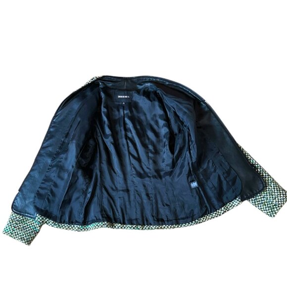 Lafayette 148 new york green tweed blazer jacket - Picture 6 of 9